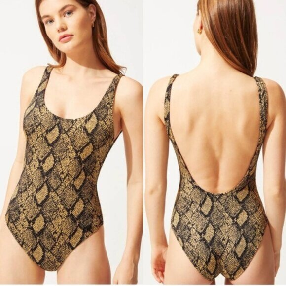Solid & Striped The Anne-Marie One Piece Snake Knit - Picture 1 of 9